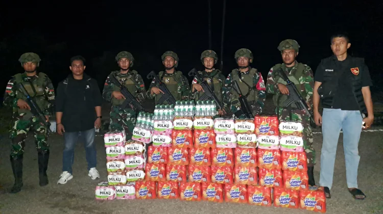 Yonarmed 12 Kostrad Amankan Barang Ilegal di Perbatasan RI-RDTL