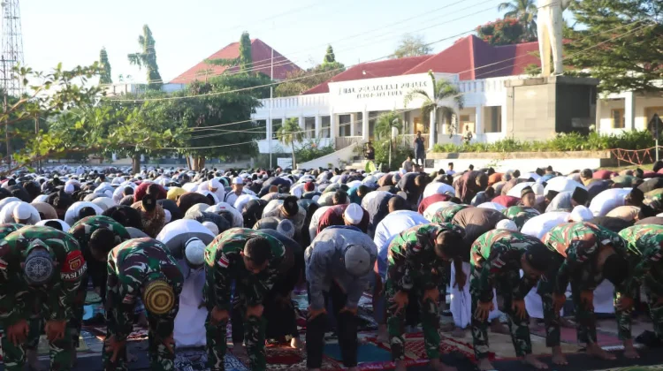 Aparat Kemanan Jaga Pelaksanaan Shalat ID di Belu