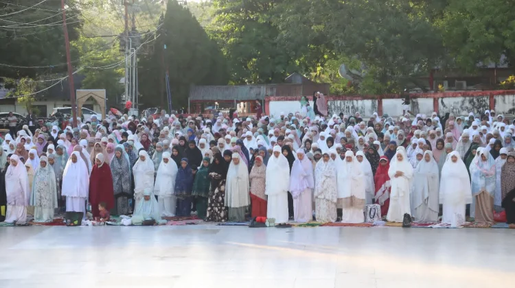 Aparat Kemanan Jaga Pelaksanaan Shalat ID di Belu