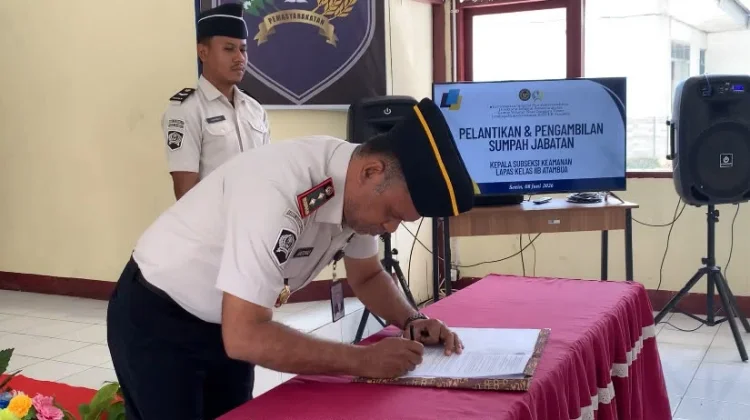 Irvan Bintoro Resmi Jabat Kasubsi Keamanan Lapas Atambua