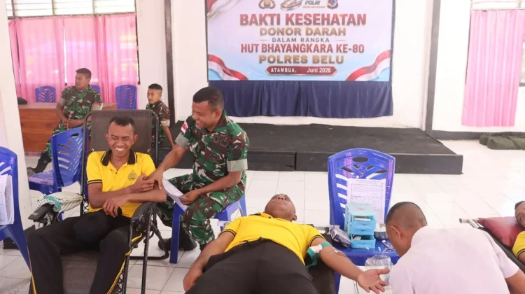 Polres Belu Kumpulkan 30 Kantong Darah jelang Hari Bhayangkara