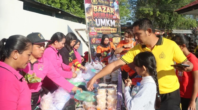 Olahraga Bersama Perkuat Kekompakan Polres Belu dan Brimob