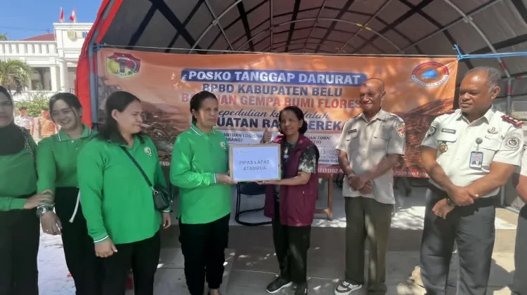 Lapas Atambua Serahkan Bantuan Sembako untuk Korban Gempa Flores