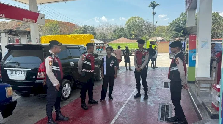 Turjawali Samapta Polres Belu Gelar Patroli Dialogis ke SPBU