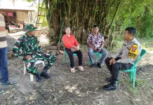 Bhabinkamtibmas Tulamalae Polres Belu dan Babinsa TNI Kunjung Warga Binaan