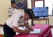 Irvan Bintoro Resmi Jabat Kasubsi Keamanan Lapas Atambua