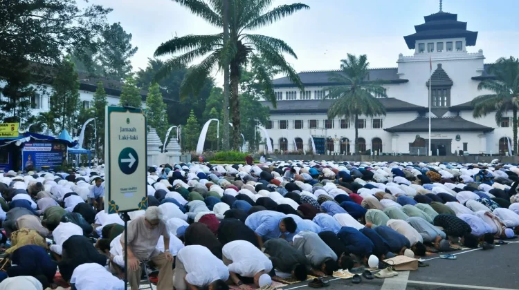 Pelaksanaan Salat Idulfitri 1447 H di Gedung Sate Bandung