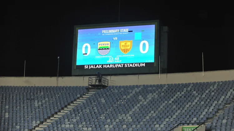 Suasana Si Jalak Harupat Tanpa Penonton Saat Persib Hadapi Manilla Digger