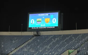 Suasana Si Jalak Harupat Tanpa Penonton Saat Persib Hadapi Manilla Digger