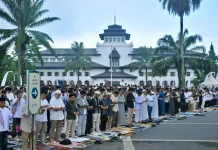 Pelaksanaan Salat Idulfitri 1447 H di Gedung Sate Bandung