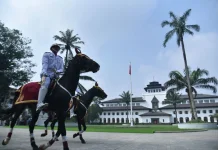 Parade Defile HUT RI 81 di Gedung Sate Bandung, Dari TNI-Polri Hingga Tukang Sapu Ikut!