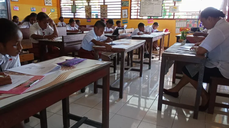 Sebanyak 63 Siswa Kelas VI SD YPK Sorido Biak Ikuti  Ujian Akhir Sekolah