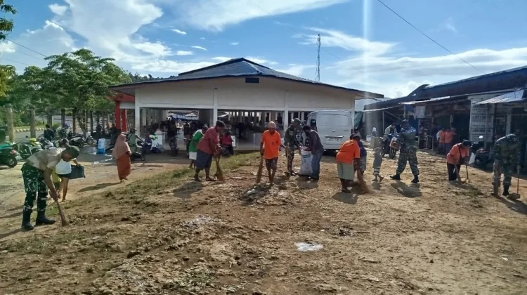 Sambut HUT Kodam XVII/Cenderawasih Ke-63, Kodim 1708/BN Gelar Karya Bhakti