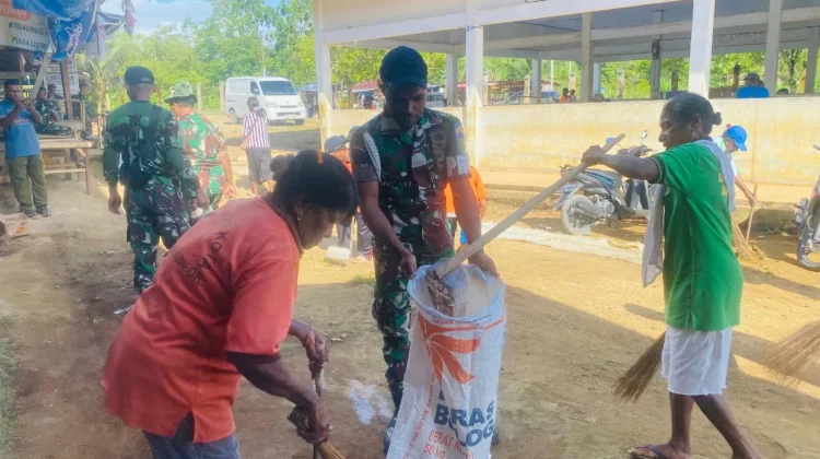 Sambut HUT Kodam XVII/Cenderawasih Ke-63, Kodim 1708/BN Gelar Karya Bhakti