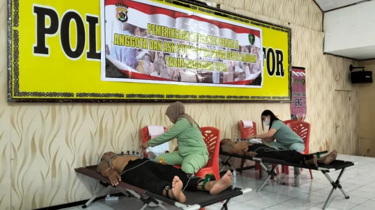 Pastikan Kesehatan Personel Tetap Prima, Polres Biak Lakukan Rikkes Berkala