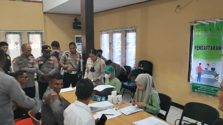 Pastikan Kesehatan Personel Tetap Prima, Polres Biak Lakukan Rikkes Berkala