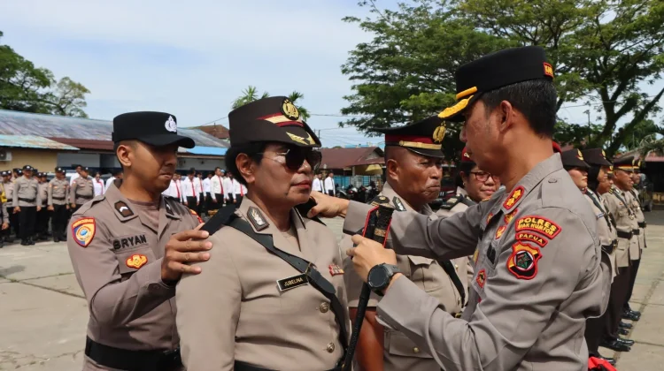 Polres Biak Numfor Laksanakan Serah Terima dan Pengukuhan Pejabat