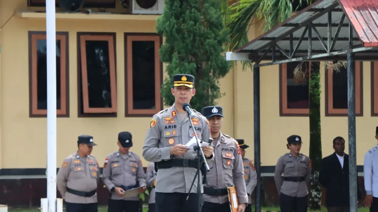 Polres Biak Numfor Laksanakan Serah Terima dan Pengukuhan Pejabat