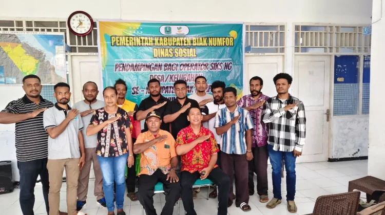 Dinsos Biak Gelar Pendampingan Operator SIKS-NG se-Distrik Andey