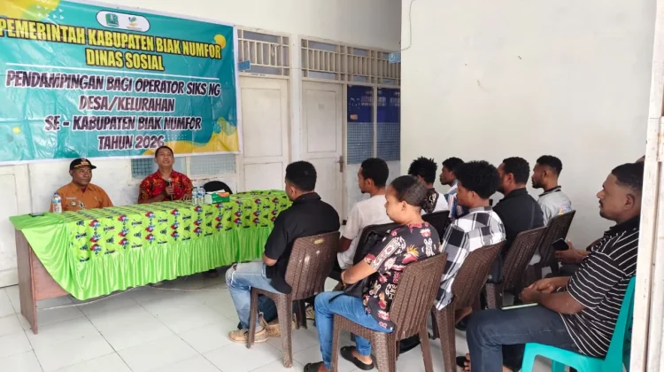 Dinsos Biak Gelar Pendampingan Operator SIKS-NG se-Distrik Andey