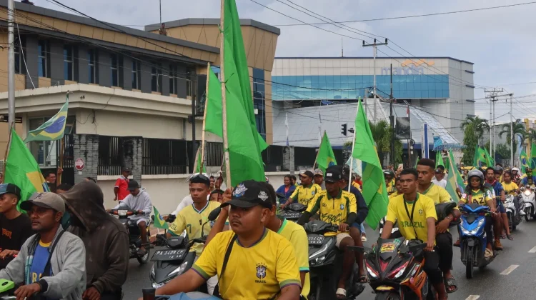 Sambut Piala Dunia 2026,Pendukung Berbagai Negara Pawai Bersama di Biak