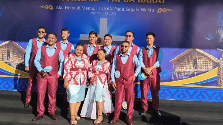 Kontingen Biak Tampil Luar Biasa di Pesparawi Nasional