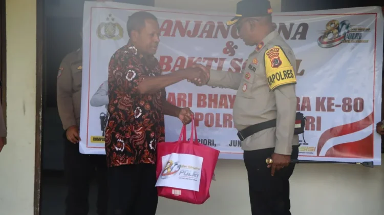 Anjangsana Polres Supiori jelang HUT Bhayangkara Ke-80