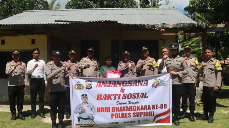 Anjangsana Polres Supiori jelang HUT Bhayangkara Ke-80