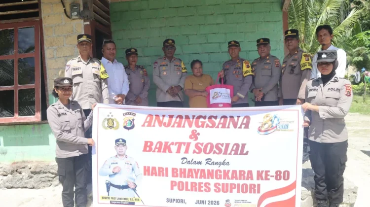 Anjangsana Polres Supiori jelang HUT Bhayangkara Ke-80