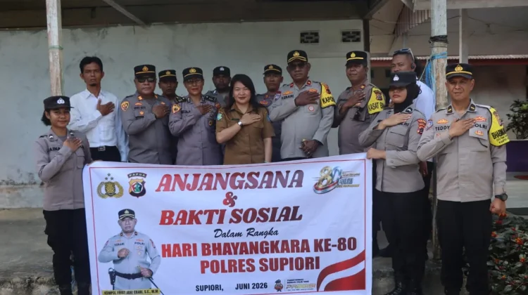Anjangsana Polres Supiori jelang HUT Bhayangkara Ke-80