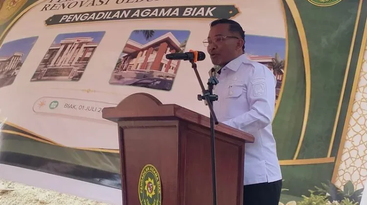 Peletakan Batu Pertama Pembangunan Renovasi Gedung Kantor Pengadilan Agama Biak