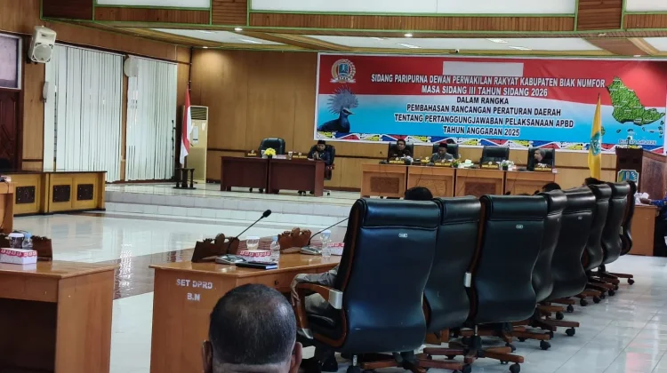 DPRK Biak Bahas Ranperda Pertanggungjawaban APBD 2025