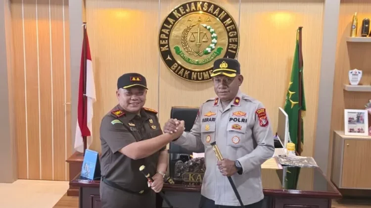 Perkuat Sinergitas, Kapolres Supiori Kunjungi Kejaksaan Negeri Biak Numfor