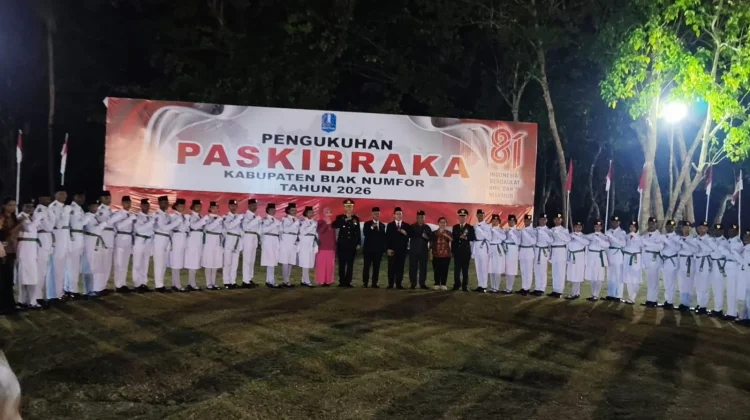 Paskibra Biak Numfor Siap Kibarkan Bendera HUT RI