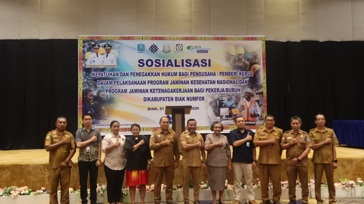 Pengusaha di Biak Ikuti Sosisalisasi Kepatuhan Hukum Jamkesnas dan Tenaga Kerja
