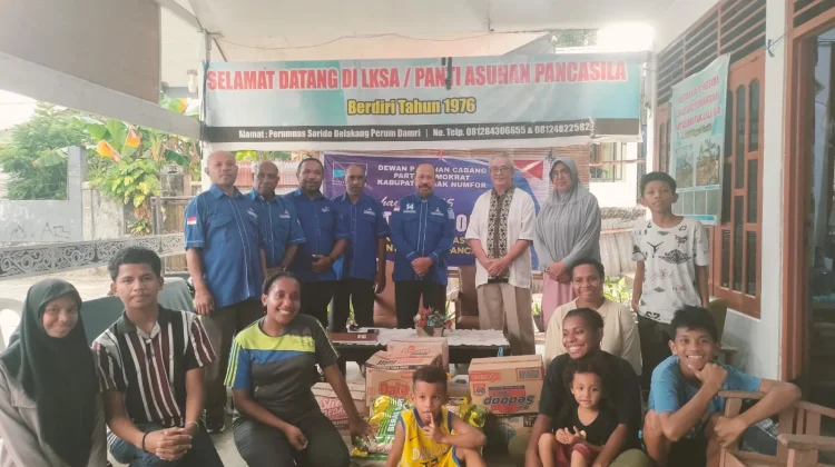 HUT Ke-25 Partai Demokrat Biak Anjangsana Ke-Panti Asuhan