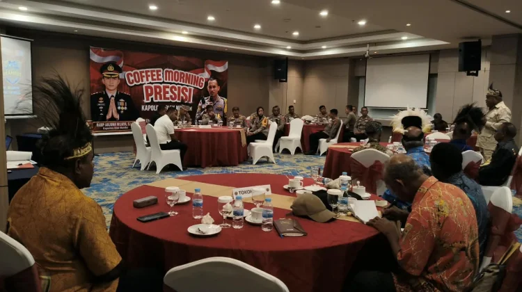 Kapolres Biak Gelar Coffee Morning Perdana dengan masyarakat