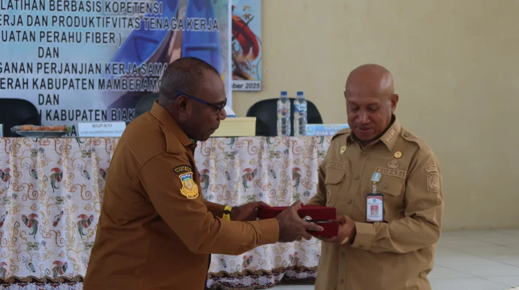 Pelatihan Perahu Fiber di Biak, Wujud Kerjasama Mamberamo Raya - Biak Numfor