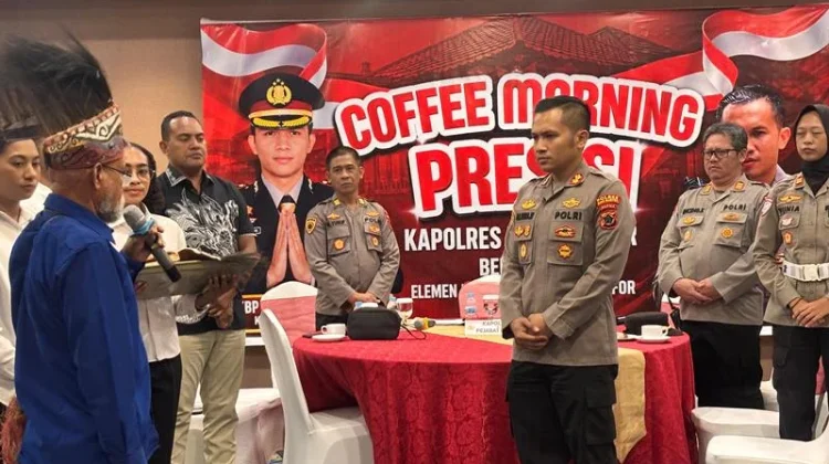 Kapolres Biak Gelar Coffee Morning Perdana dengan masyarakat