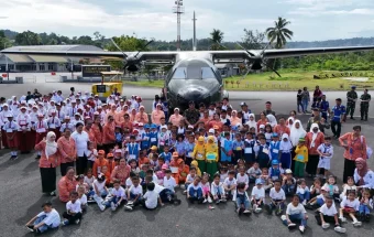 Keren,MPLS Sekolah Angkasa Lanud Manuhua Biak Tampilkan Edukasi Kedirgantaraan