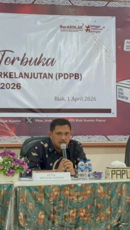 KPU Biak Gelar Rapat Pemutakhiran Data Pemilih Berkelanjutan Triwulan 1 2026