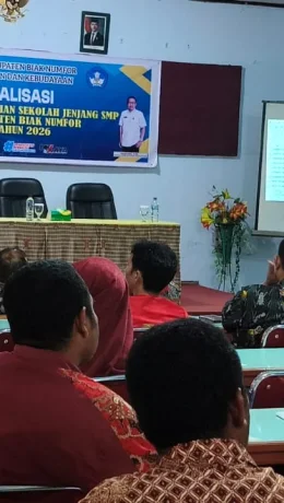 Dikdaya Biak Sosialisasi Pelaksanaan Ujian Sekolah Jenjang SMP