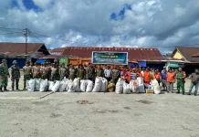 Sambut HUT Kodam XVII/Cenderawasih Ke-63, Kodim 1708/BN Gelar Karya Bhakti