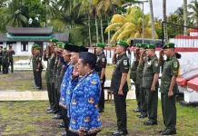 Sambut HUT ke-63 Kodam XVII/Cenderawasih, Kodim 1708/BN Ziarah Rombongan di TMP Biak