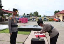 Polres Biak Numfor Laksanakan Serah Terima dan Pengukuhan Pejabat