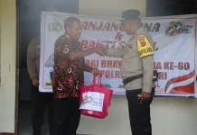 Anjangsana Polres Supiori jelang HUT Bhayangkara Ke-80