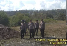 Tim Gabungan Polres Biak Numfor Padamkan Karhutla di Lahan PT WMI Yendidori