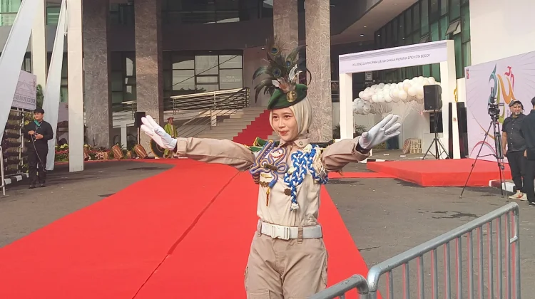 Drumband Polbangtan Sambut Tamu Rapat Paripurna HJB ke-544