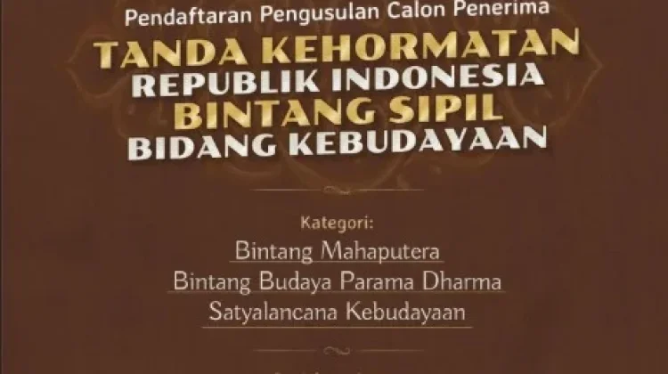 Kemenbud Buka Pendaftaran Tanda Kehormatan RI Bidang Kebudayaan 2