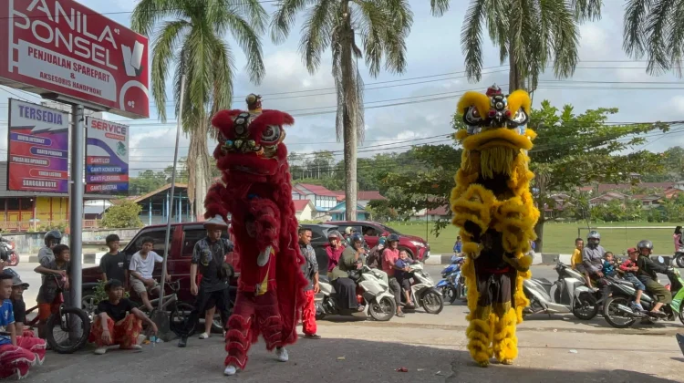 Atraksi Barongsai Warnai Perayaan Imlek di Sanggau